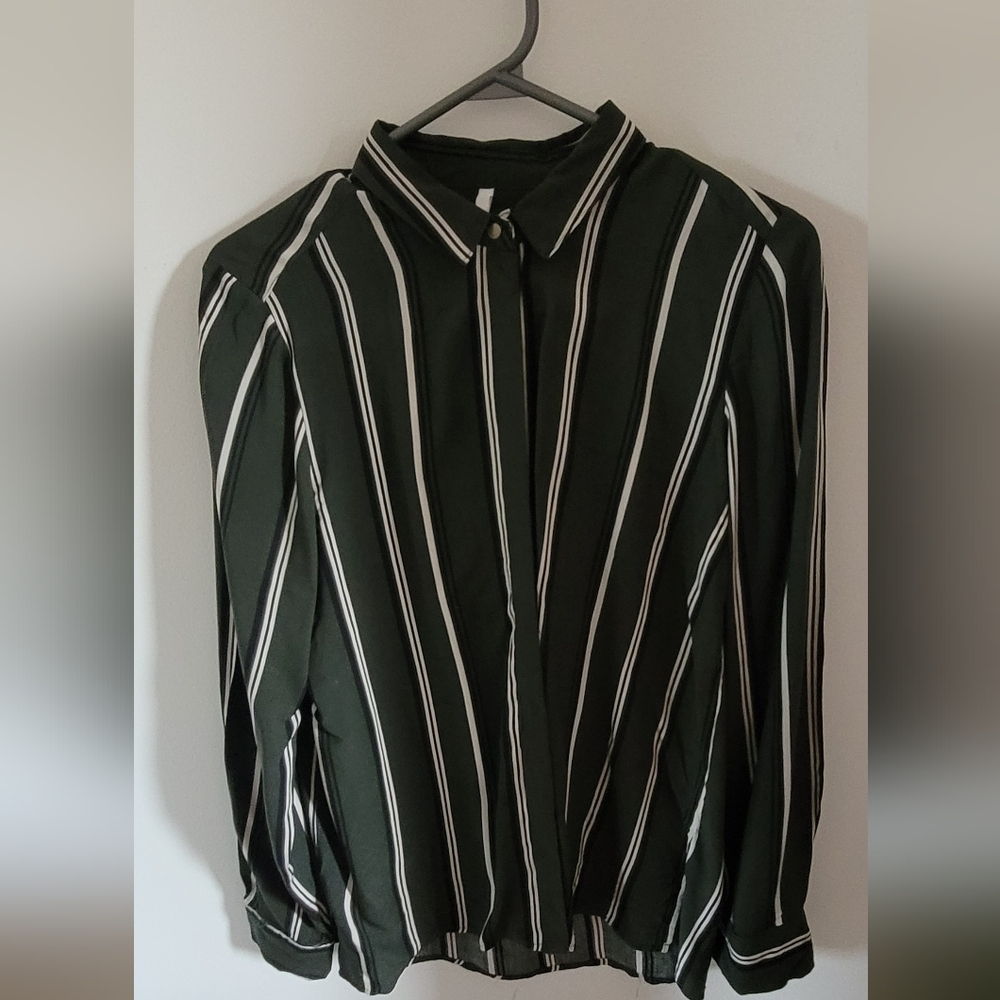 Striped Green Blouse